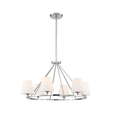 Load image into Gallery viewer, Huntington Collection - 6 Light - Ring Chandelier - Polished Nickel Frame
