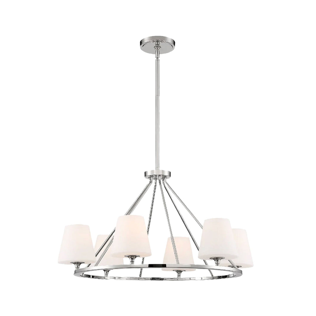 Huntington Collection - 6 Light - Ring Chandelier - Polished Nickel Frame