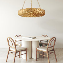 Load image into Gallery viewer, Laurel Collection - 6 Lights Ring Chandelier - Antique Gold
