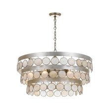 Load image into Gallery viewer, Meridian Collection - 3 Tier Antique Silver Chandelier - silver
