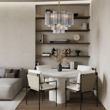 Load image into Gallery viewer, Odelle Collection - Ring Chandelier - Smoke &amp; Chrome - W:50cm
