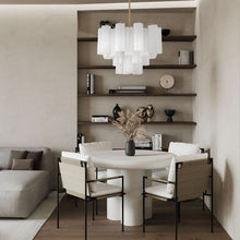 Load image into Gallery viewer, Odelle Collection - Ring Chandelier - White &amp; Chrome - W:50cm
