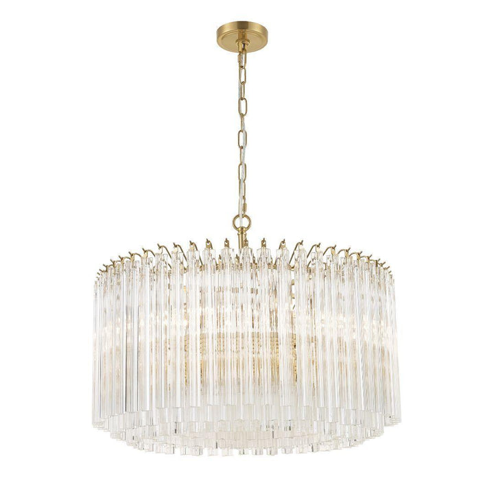 Xavier Collection - 7 Lights Chandelier - Aged Brass - W:60cm