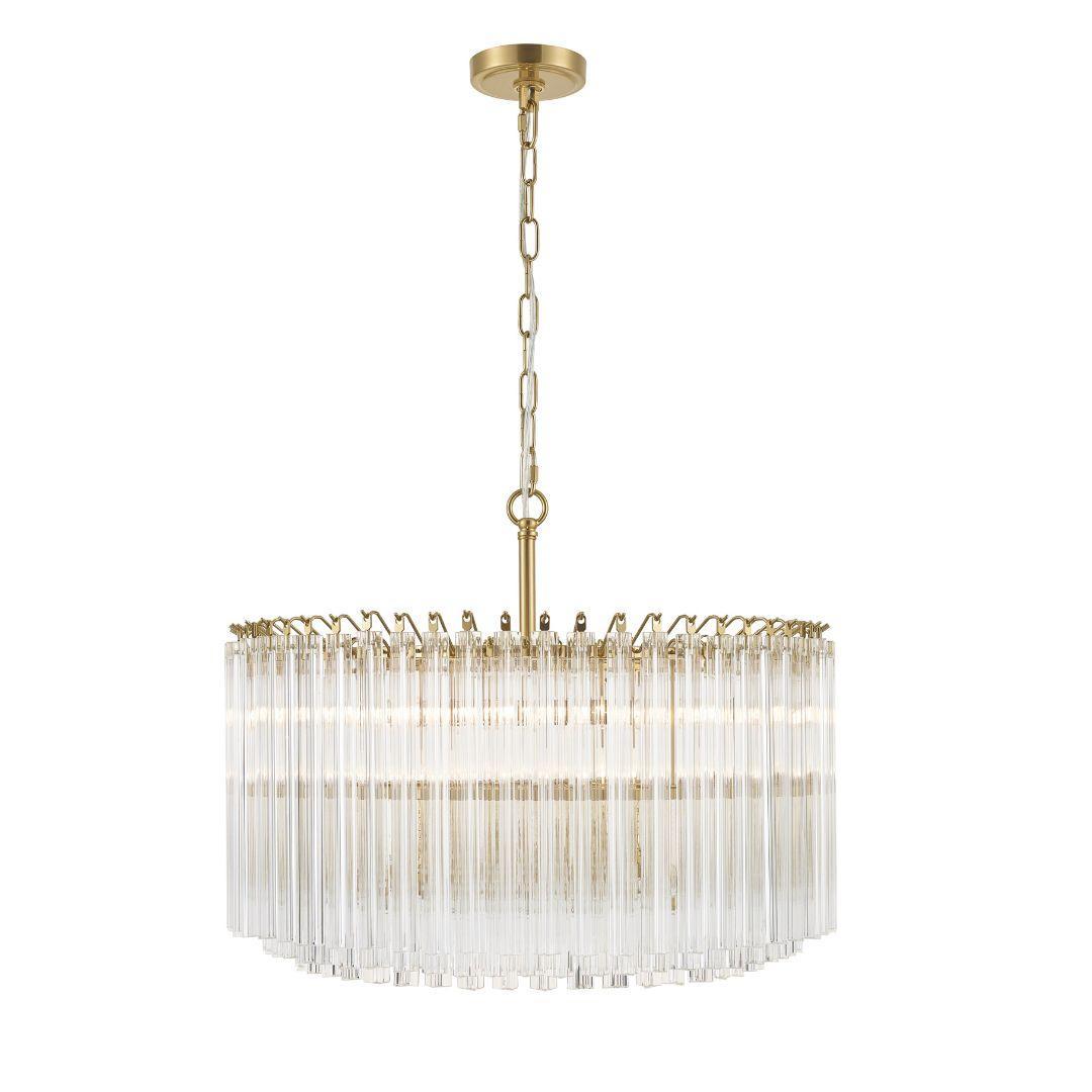 Xavier Collection - 7 Lights Chandelier - Aged Brass - W:60cm