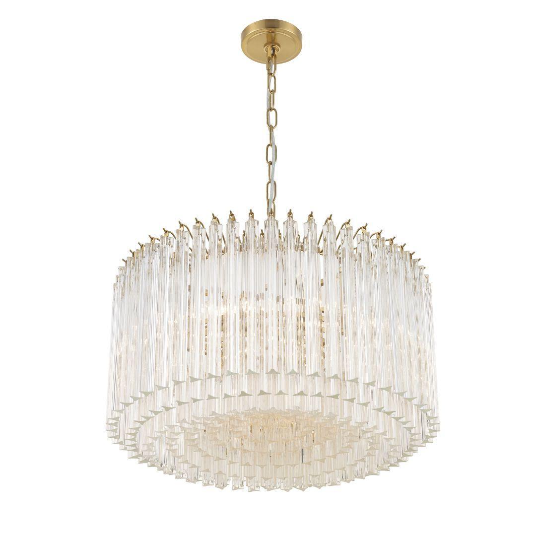 Xavier Collection - 7 Lights Chandelier - Aged Brass - W:60cm