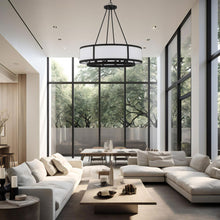Load image into Gallery viewer, Byron Collection - Chandelier - W:80cm - Matte Black Frame
