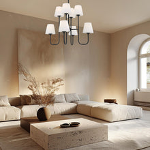Load image into Gallery viewer, Huntington Collection - 8 Light - Chandelier - Matte Black Frame
