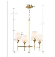 Load image into Gallery viewer, Florentine Collection - 4 Light Chandelier - Antique Gold
