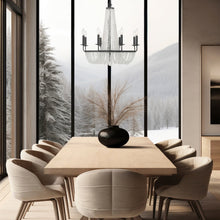 Load image into Gallery viewer, Seneca Collection - 8 Light Gold Chandelier - black

