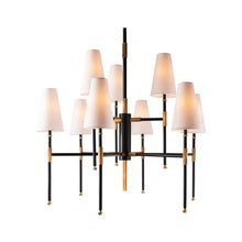 Load image into Gallery viewer, Chester Collection - 9 Light - Chandelier - Satin Brass &amp; Black - W:75cm
