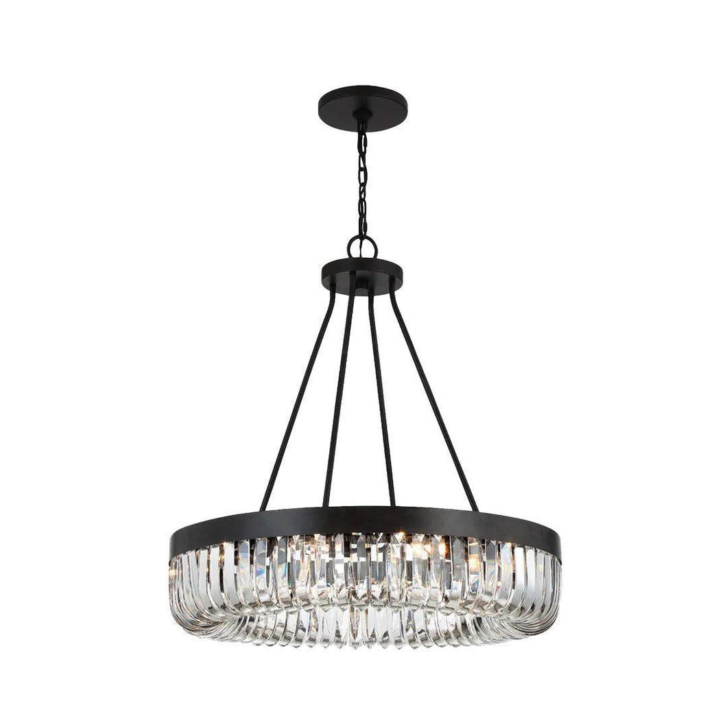 Clover Collection - Ring Chandelier - Charcoal Bronze - bronze
