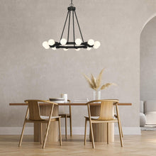 Load image into Gallery viewer, Filmore Collection - Matte Black Chandelier - black
