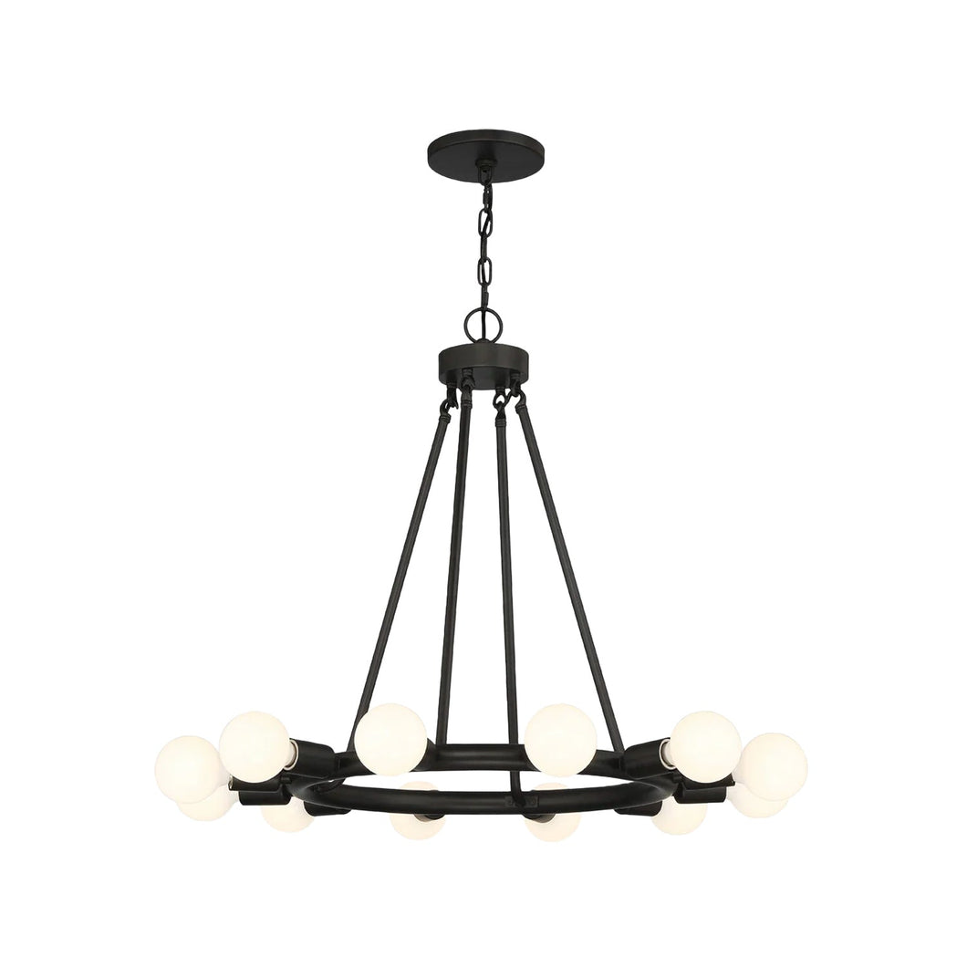 Filmore Collection - Matte Black Chandelier - black