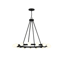 Load image into Gallery viewer, Filmore Collection - Matte Black Chandelier - black
