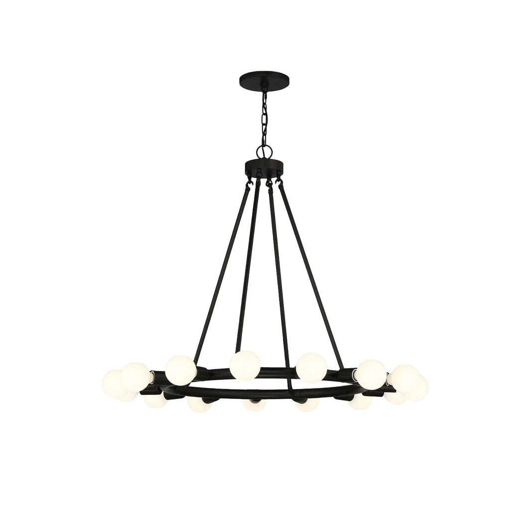 Filmore Collection - Matte Black Chandelier - black