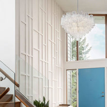 Load image into Gallery viewer, Odelle Collection - Ring Chandelier - Clear &amp; Chrome - W:81cm
