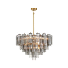 Load image into Gallery viewer, Odelle Collection - Ring Chandelier - Smoke &amp; Satin Brass - W:81cm
