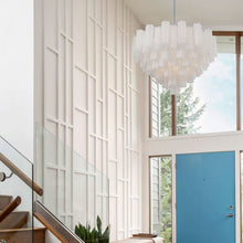 Load image into Gallery viewer, Odelle Collection - Ring Chandelier - White &amp; Chrome - W:81cm
