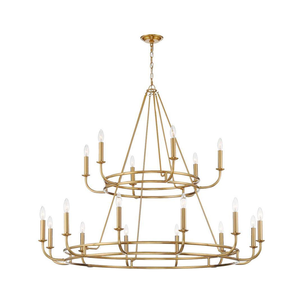Bleecker Collection - 2 Tier Chandelier - brass-2