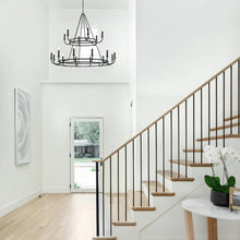Load image into Gallery viewer, Bleecker Collection - 2 Tier Chandelier - matte-black
