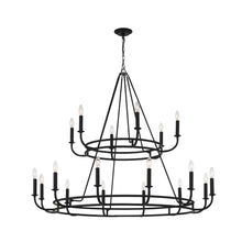 Load image into Gallery viewer, Bleecker Collection - 2 Tier Chandelier - matte-black
