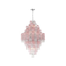 Load image into Gallery viewer, Odelle Collection - Ring Chandelier - Pink &amp; Chrome - H:128cm
