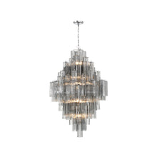 Load image into Gallery viewer, Odelle Collection - Ring Chandelier - Smoke &amp; Chrome - H:128cm
