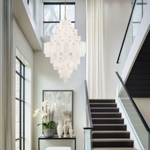 Load image into Gallery viewer, Odelle Collection - Ring Chandelier - White &amp; Chrome - H:128cm
