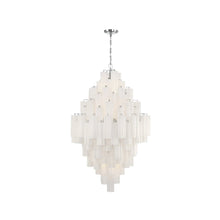 Load image into Gallery viewer, Odelle Collection - Ring Chandelier - White &amp; Chrome - H:128cm
