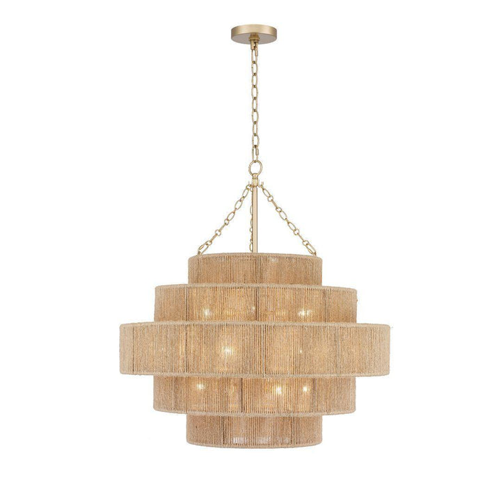 Soto Collection - 5 Layer Chandelier - Rattan - W:80cm