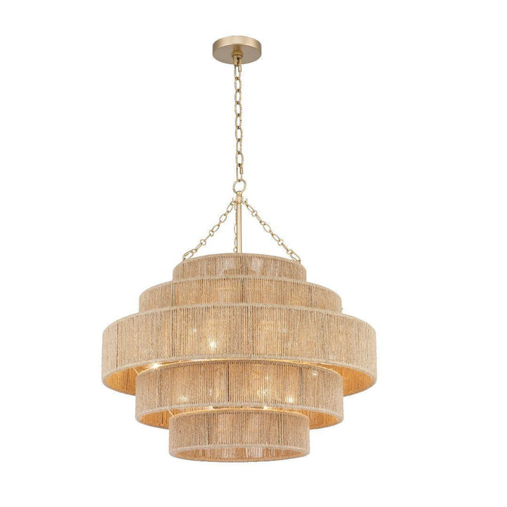 Soto Collection - 5 Layer Chandelier - Rattan - W:80cm