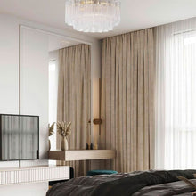 Load image into Gallery viewer, Odelle Collection - Flush Mount Chandelier - Clear &amp; Satin Brass - W:56cm
