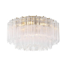 Load image into Gallery viewer, Odelle Collection - Flush Mount Chandelier - Clear &amp; Satin Brass - W:56cm
