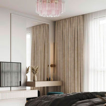 Load image into Gallery viewer, Odelle Collection - Flush Mount Chandelier - Pink &amp; Chrome - W:56cm
