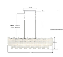 Load image into Gallery viewer, Odelle Collection - Bar Light - Clear &amp; Chrome - L:131cm
