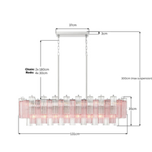 Load image into Gallery viewer, Odelle Collection - Bar Light - Pink &amp; Chrome - L:131cm
