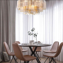 Load image into Gallery viewer, Odelle Collection - Flush Mount Chandelier - Autumn &amp; Chrome - W:80cm
