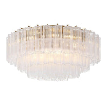 Load image into Gallery viewer, Odelle Collection - Flush Mount Chandelier - Smoke &amp; Satin Brass - W:80cm
