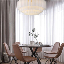 Load image into Gallery viewer, Odelle Collection - Flush Mount Chandelier - White &amp; Chrome - W:80cm
