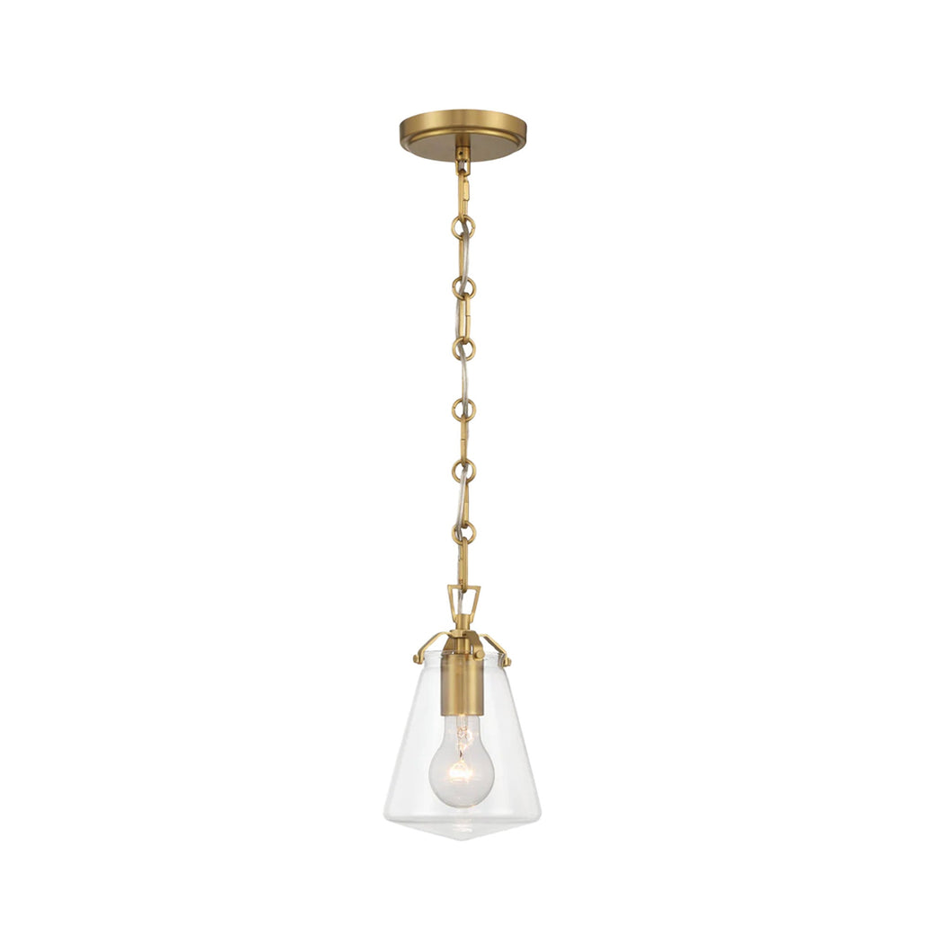 Baxter Collection - Single Light Pendant - Satin Brass - W:15cm