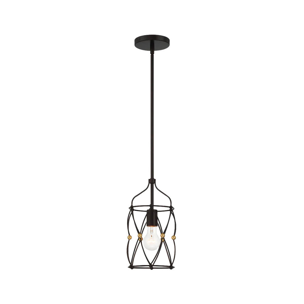 Clinton Collection - English Bronze & Gold - Single Pendant - bronze