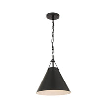 Load image into Gallery viewer, Keenan Collection - 1 Light - Chandelier - Matte Black Frame
