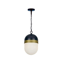 Load image into Gallery viewer, Rama Collection - Matte Black and Textured Gold Pendant - black
