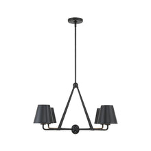 Load image into Gallery viewer, Keenan Collection - 4 Light - Chandelier - Matte Black Frame - W:81cm
