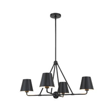 Load image into Gallery viewer, Keenan Collection - 4 Light - Chandelier - Matte Black Frame - W:81cm
