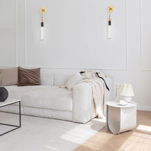 Load image into Gallery viewer, Adonis - 1 Light - Wall Sconce - Satin Brass &amp; Matte Black - W:15cm
