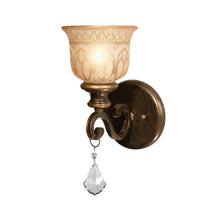 Load image into Gallery viewer, Andover Collection - Bronze Umber &amp; Clear Crystal Wall Sconce - Bronze
