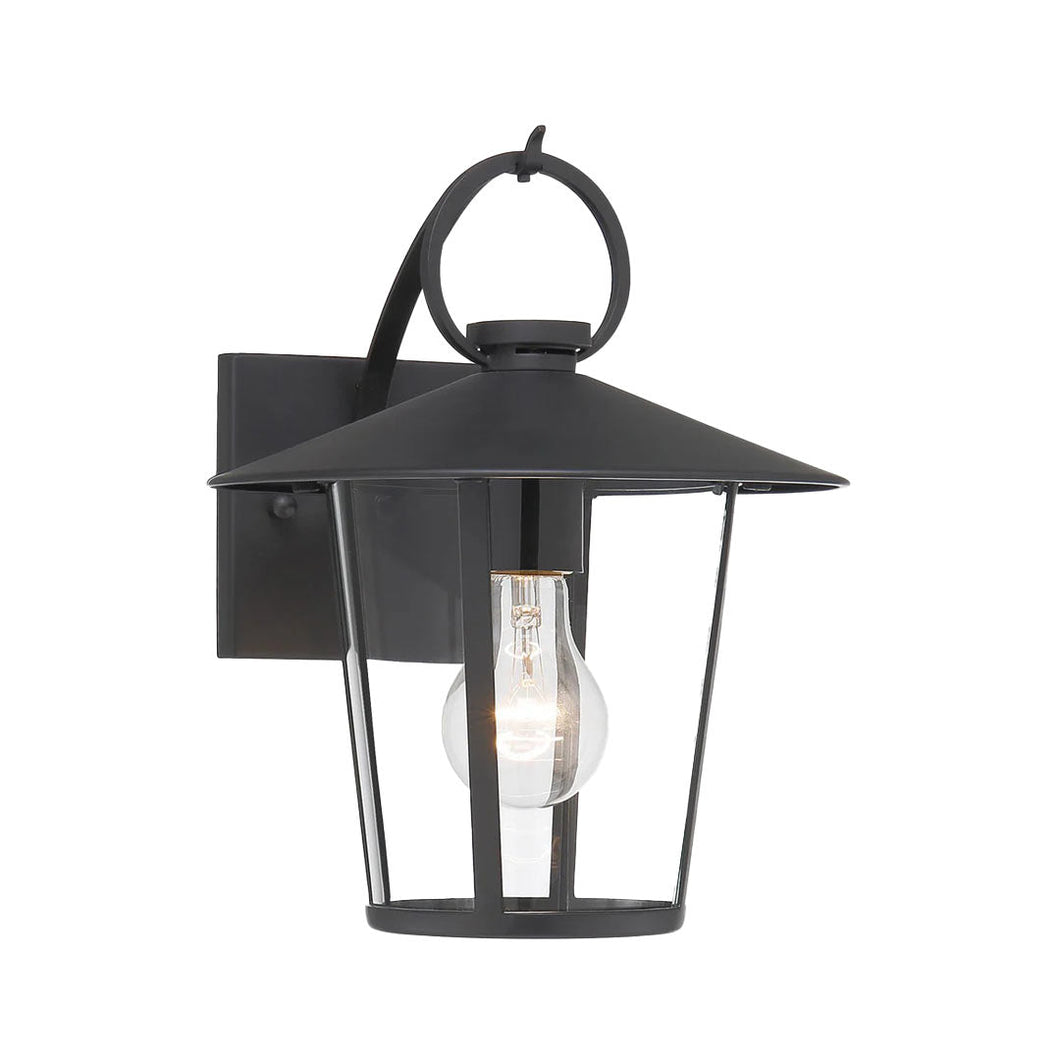 Glace Collection - Matte Black Outdoor Wall Sconce - black