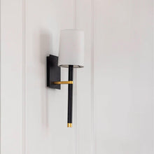Load image into Gallery viewer, Xavier Collection - Wall Sconce - Matte Black &amp; Gold Leaf Frame
