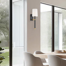 Load image into Gallery viewer, Xavier Collection - Wall Sconce - Matte Black &amp; Gold Leaf Frame
